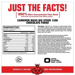 MuscleMeds Carnivor Mass Chocolate Big 15 Pound (Pack of 1), Fudge