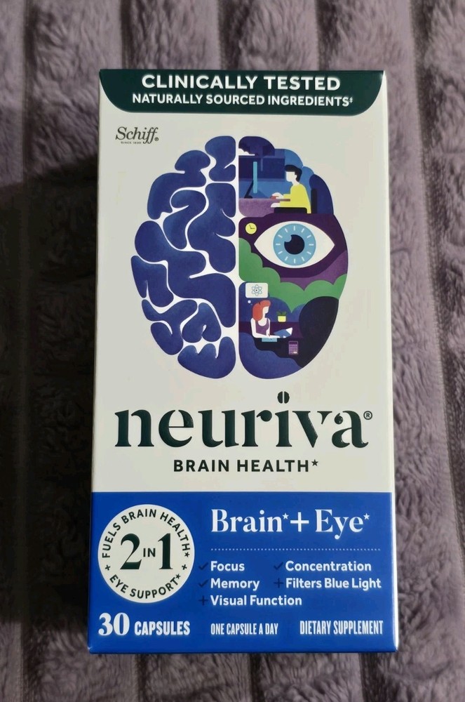 *BRAND NEW* Neuriva Brain + Eye Dietary Supplement Capsules 30 Ct Exp 02/2028