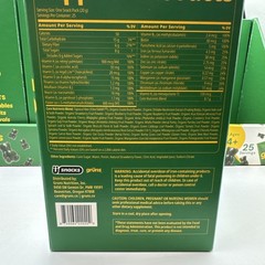 Gruns Adults Super Greens Gummies, Multivitamin Superfood Gummy Bears 25X8=200