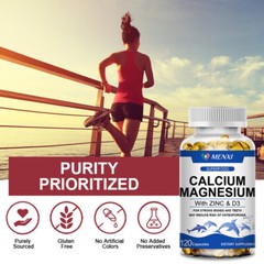 Calcium 1000mg Magnesium 400mg Zinc 25mg Vitamin D3 600iu Bone Muscle Health MX
