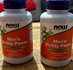 NOW Men’s Virility Power Vegetarian Capsules, Men’s Health Supplement 60 Ct