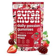 SuperMush Daily Passion Gummies – Cordyceps, Reishi and Maca Root – 10 Count …