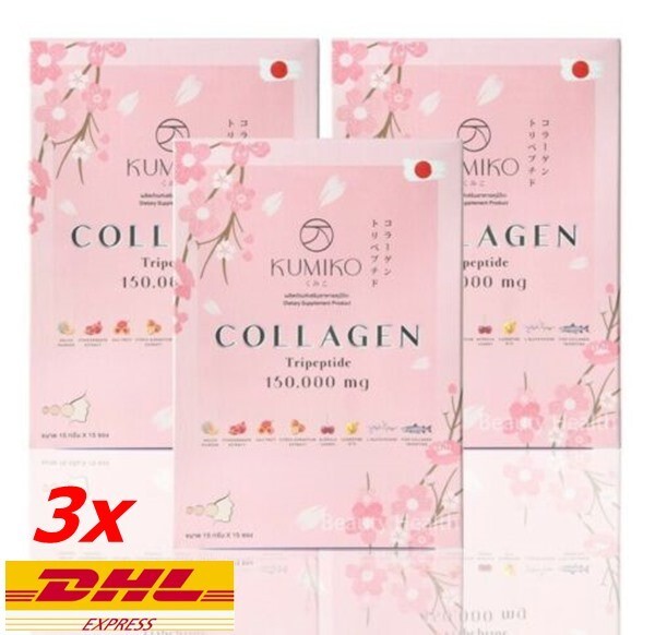 3x KUMIKO Collagen Dietary Supplement brighten skin younger Acne freckles