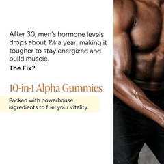 3PCS- Root Labs 10-1 Alpha Gummies | 4K mg Pure Shilajit & KSM-66 | 60 Gummies