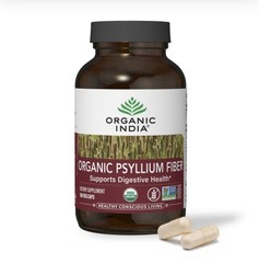 ORGANIC INDIA Psyllium Capsules – Digestive Health 180 Veg Caps NEW/SEALED
