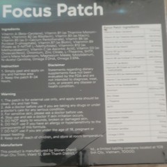 Siloran Focus Patch 48 Patches w/ Vitamins A, B1, B2, B3, B5 Mental Focus
