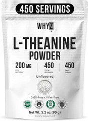 Pure L-Theanine Powder Unflavored Vegan Non-GMO No Additives 3.2oz 90g