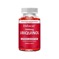 Ubiquinol 1000 mg (The active form of CoQ-10) 30/60/120 capsules Non-GMO -SEALED
