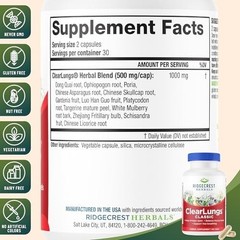 RidgeCrest Herbals ClearLungs Classic Natural Lung and Nasal Daily Health Sup…