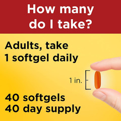 Coq10 400Mg, Dietary Supplement for Heart Health Support, 40 Softgels, 40 Day…