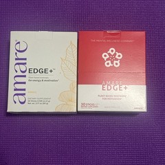 2 pack Amare EDGE+ Plant-Based Nootropic Powder Watermelon And Mango 60 Sticks
