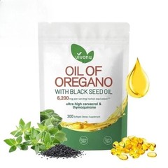 VivoNu Oil of Oregano Capsules, Balanced Oil of Oregano includes Black Seed Oil