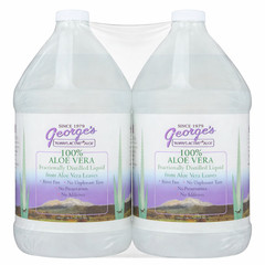 Warren Laboratories George’s 100% Aloe Vera Liquid 128 fl.oz (Pack of 2)