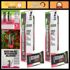 Electrolyte Drink Mix Packets – Strawberry Kiwi, Zero Sugar, Coconut Water Powde