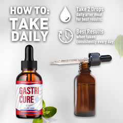(5 Pack) Gastri Cure Drops Gut Health Support Supplement GastriCure 150 Servings