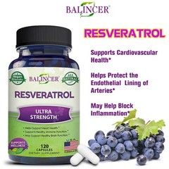 Resveratrol Extract Supplements Supports Joints Nervous System 120 Pills US