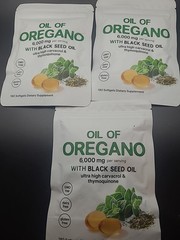 3 X ​​Oil of Oregano With Black Seed Oil Organic Herbal Supplement 540 Softgels