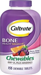 Caltrate Chewables 600+D3 Plus Minerals Calcium Vitamin D 155ct Exp 10/25 FRESH!