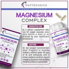 Magnesium Complex 400mg High Absorption, for Memory, Focus, Better Sleep, 90ct