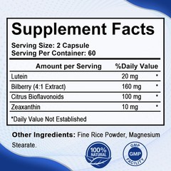 Lutein & Zeaxanthin 20mg/4mg – Eye Health & Vision Support, 120 Softgels