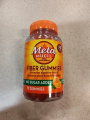 Metamucil Fiber Sugar-Free Orange Gummies Supplement – Pack of 72