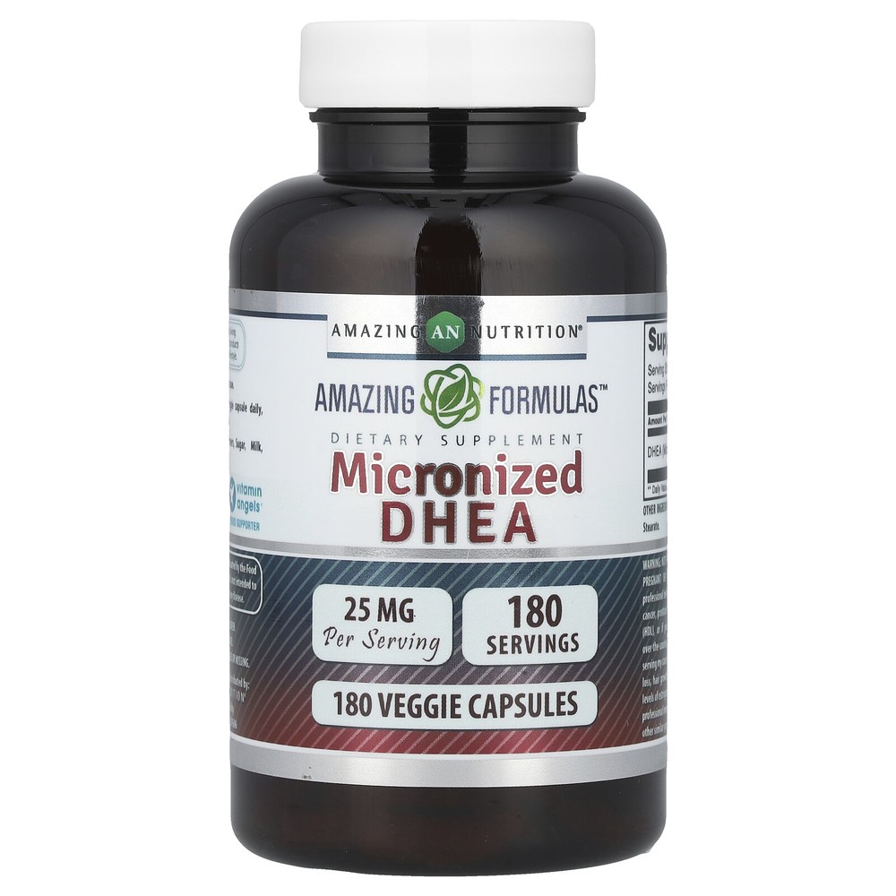 Micronized DHEA, 25 mg, 180 Veggie Capsules