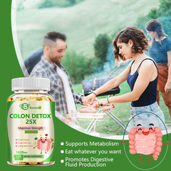 Colon Detox Cleanse Parasite Candida 120 Capsules Natural Herbal Supplement
