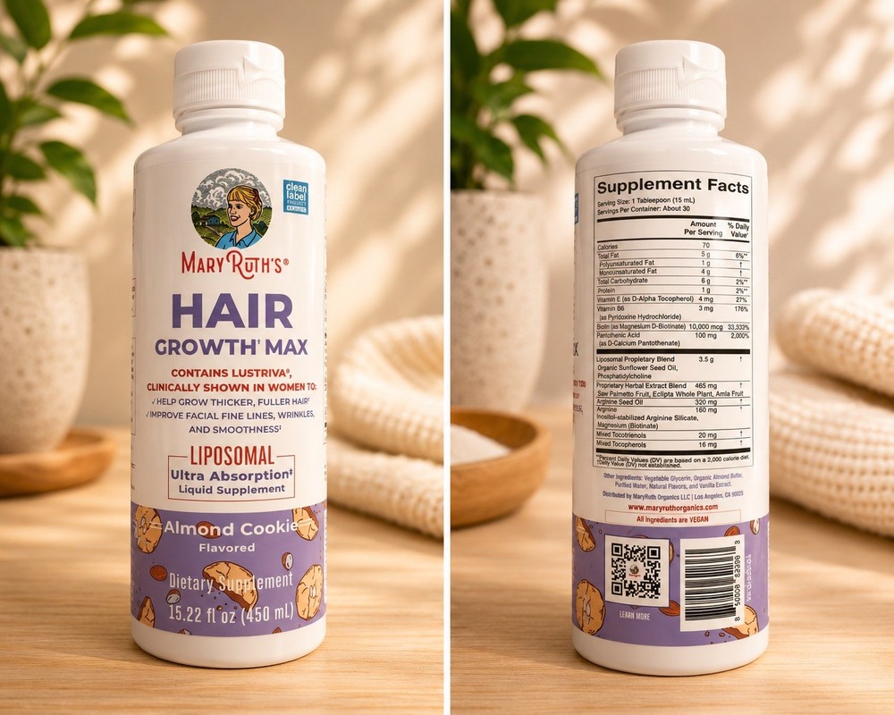 mary ruth’s multivitamin hair growth max almond cookie