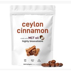Cinnamon Ceylon 7,200Mg Equivalent | 300 Softgels features MCT Oil | HighlyBioav