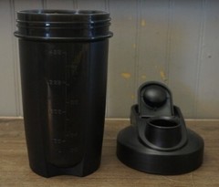 New! Lot of Four (4) Black 12oz STEEL Brand Plastic Supplement Gym Shaker Bottle