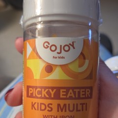 GOJOY Kids Multivitamin Iron Gummies Sugar-Free Vegan 60 Ct Pineapple