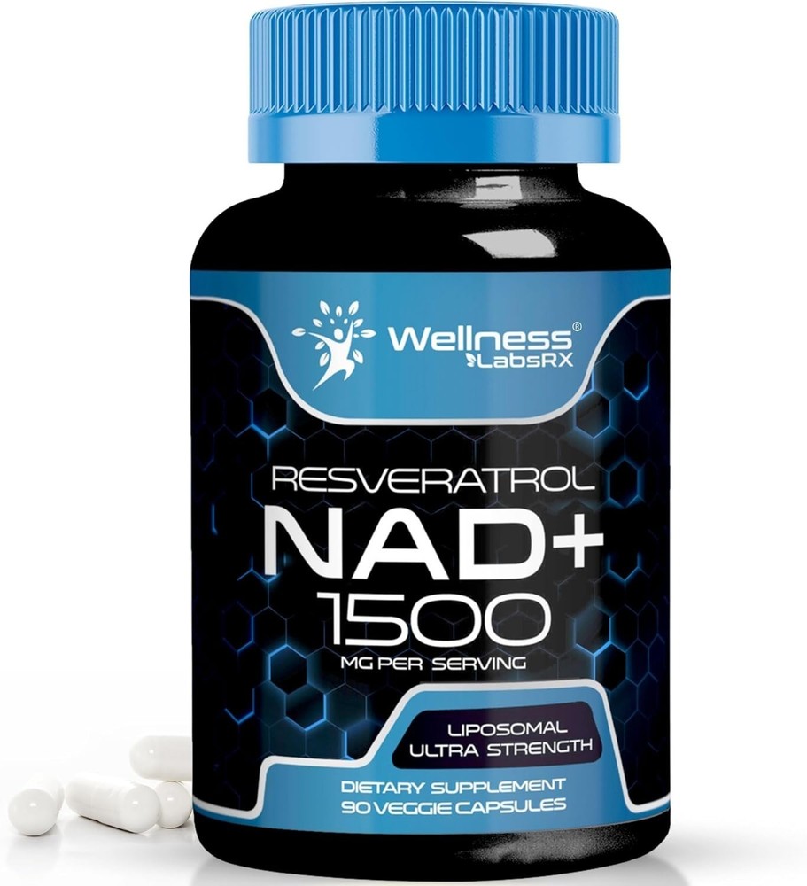 NAD+ Supplement 1500mg with Resveratrol | Cellular Health & Energy | 90 Caps