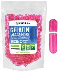 Size 0 Azalea Pink Empty Gelatin Capsules Gelcaps Kosher Pills