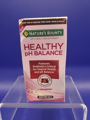 Natures Bounty Healthy pH Balance & Vaginal Health 30 Caps Cranberry Exp 08/26