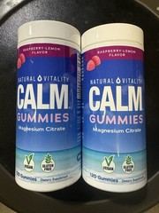 (2) Natural Vitality Calm Magnesium Citrate Gummies 240 Ct. Exp. 12/27