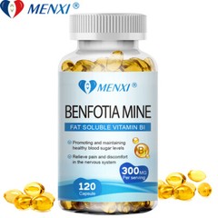 Benfotiamine 300mg 120 Veg Capsules Fat Soluble Thiamine Vitamin B1 Health MENXI