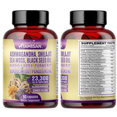 Shilajit, Ashwagandha, Burdock Root – Supports Focus & Overall Wellness – 180 C