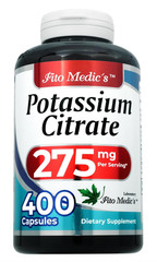 FITO Medic’S Lab Potassium Citrate Supplement, 400 Capsules, Potassium Formula