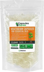 Capsules Express Size 3 Clear Veggie Capsules for Essential Oils Vegetable Caps