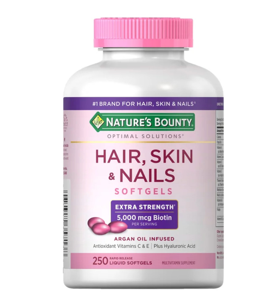 Hair Skin & Nails Extra Strength 5000mcg 250 Ct Value Size