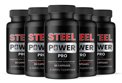 Steel Power Pills for Men Performance 300 Capsules, SteelPower Supplement 5 Pack