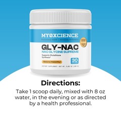 MYOXCIENCE NAC Glycine Supreme | N-Acetyl-L-Cysteine, 4.44 Ounce (Pack of 1)
