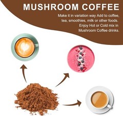 Organic Instant Coffee Powder Mushroom Coffee 227GBrain& Memory Focus Boost