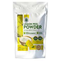 Lemon Peel Powder for Skin Hair, 200 Grams, 100% Organic.