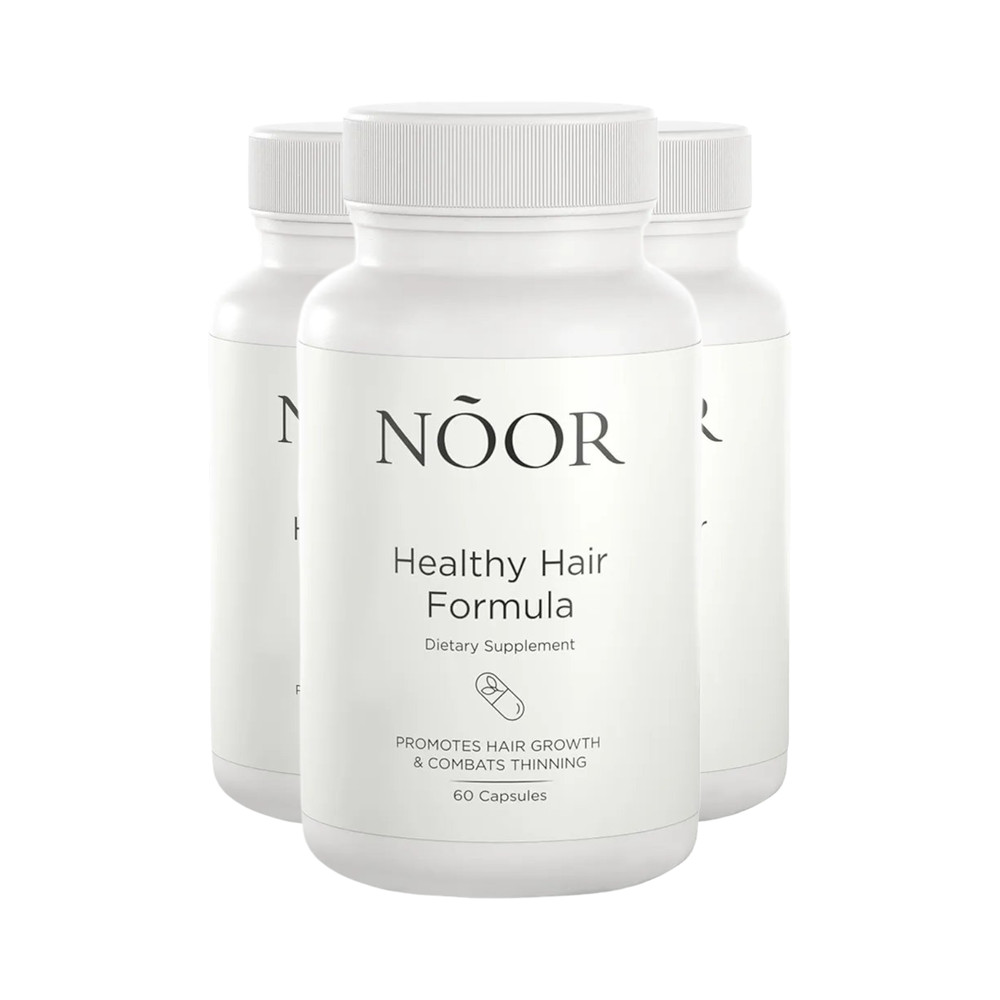 3-Pack NOOR Healthy Hair Formula – NOOR Hair Growth Support Capsules – 180 Caps