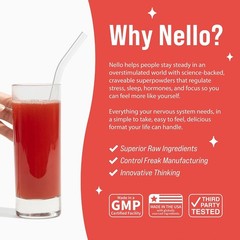Nello Superfocus Sugar Free Fruit Punch Nootropic Drink for Focus & Productivity