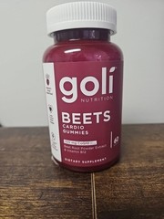 Goli Nutrition Beets Cardio Gummies Vegan Vitamin Gummies – 60 Count Exp 7/27