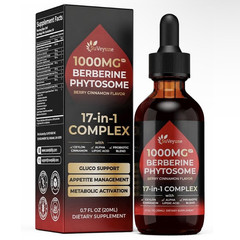 SuVeyune Berberine Phytosome Drops 1000mg Berry Cinnamon Metabolic 0.7oz