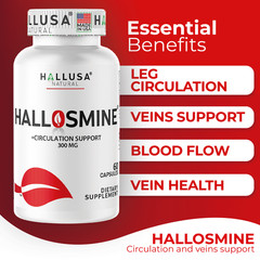 HALLOSMINE 300 Mg – Vascular Health & Vein Support – Diosmin 60 Cap