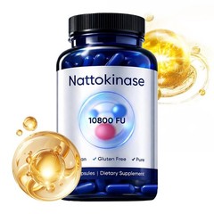 Nattokinase 10800 FU pure Vegan Dietary Supplement 90 Capsules